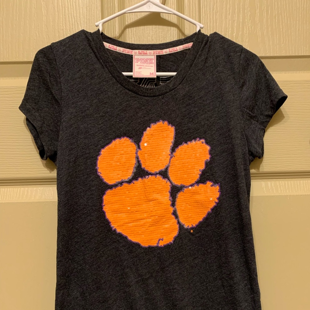 PINK Victoria’s Secret Clemson Tigers sparkling t-shirt